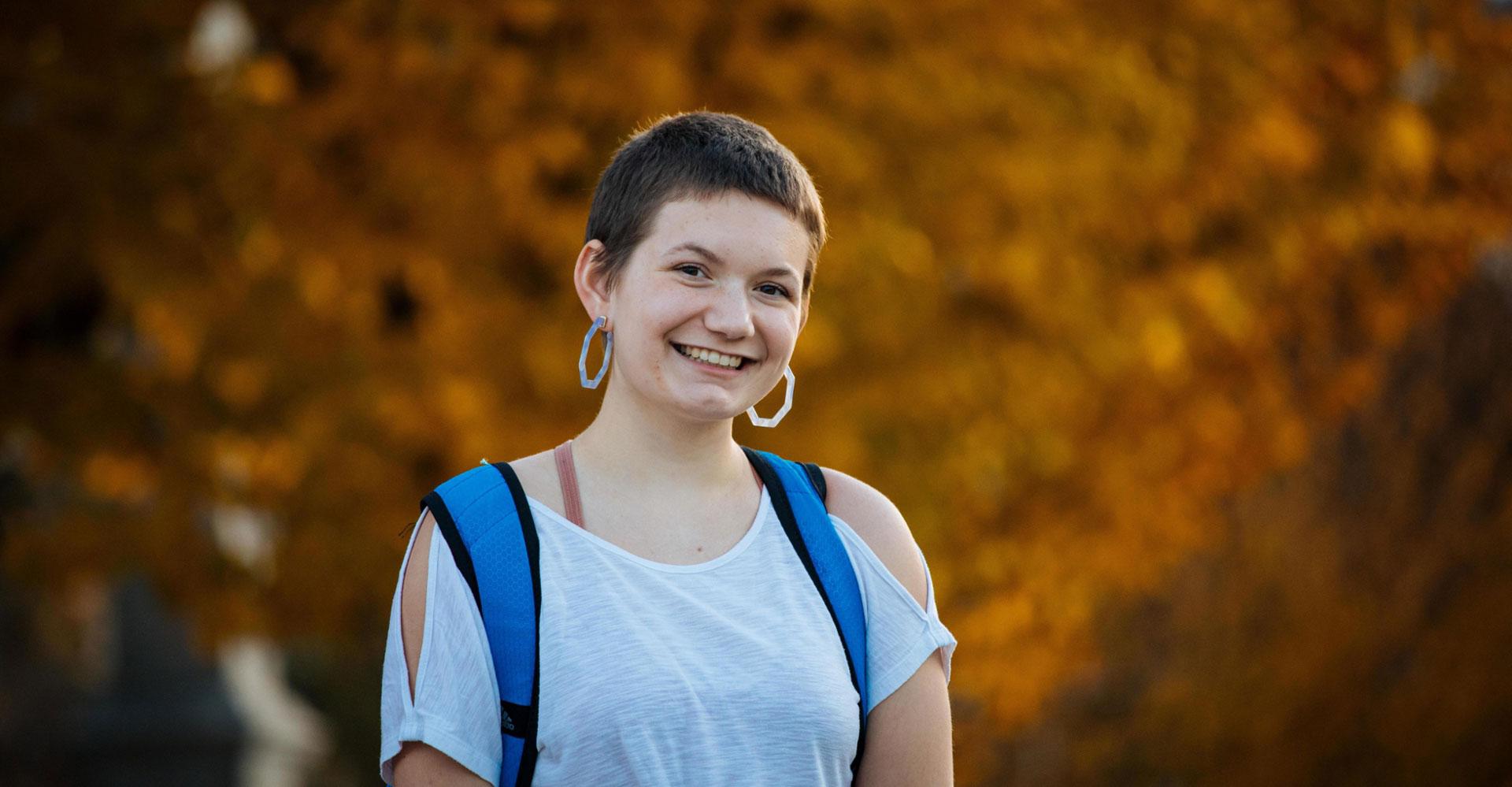 student smiling